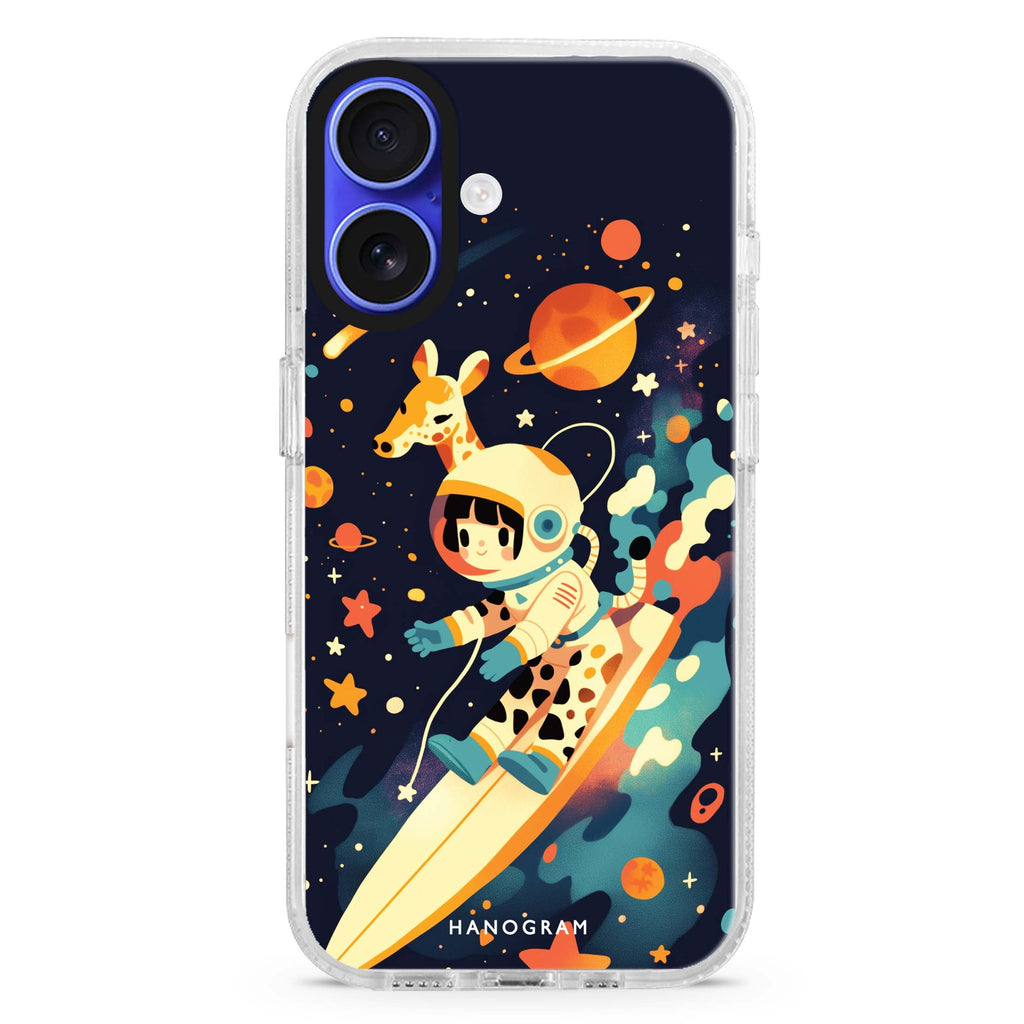 Space Giraffe Magsafe 兼容水晶透明保護殼