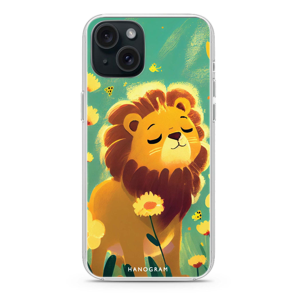 Lion in the garden iPhone 15 Plus Magsafe 兼容水晶透明保護殼