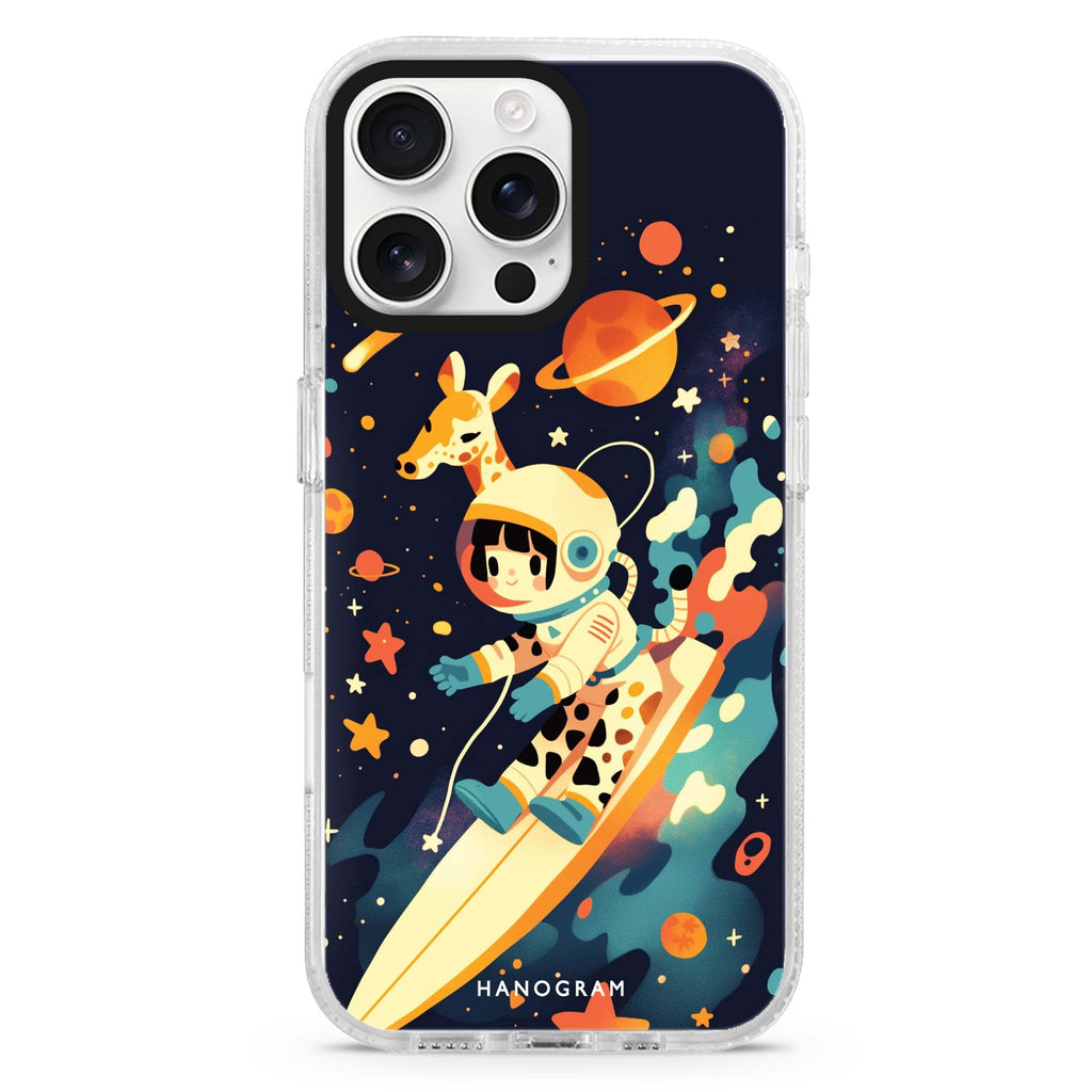 Space Giraffe Magsafe 兼容水晶透明保護殼