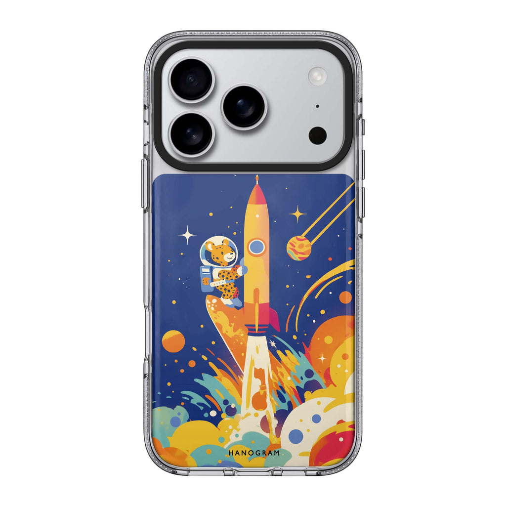 Surfing the Stars iPhone 17 Pro Max MagSafe 水晶透明保護殼 星星圖案設計 圖1