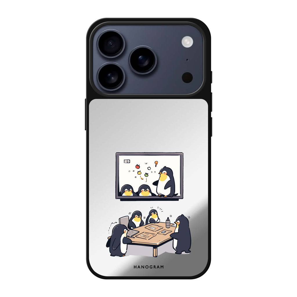 Penguin Presentation 企鵝 iPhone 17 Pro Max 鏡面手機殼主圖