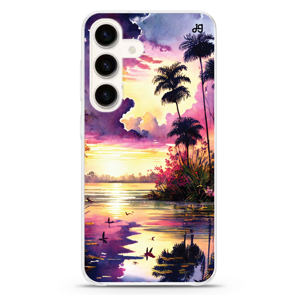 Tropical rainforest Samsung Galaxy S26/S25/S24 水晶透明保護殼正面展示