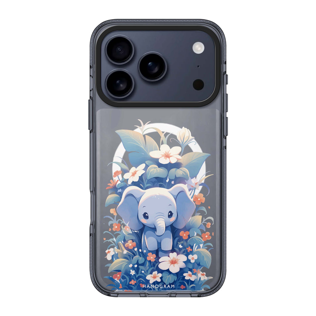 Elephant’s Oasis iPhone 17 Pro Max MagSafe 水晶透明保護殼 大象圖案設計 圖1