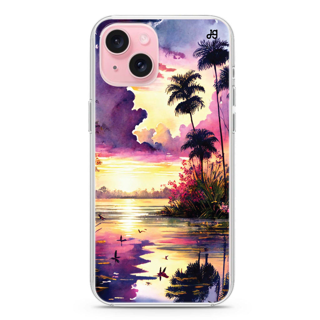Tropical rainforest iPhone 15 Plus Magsafe 兼容水晶透明保護殼