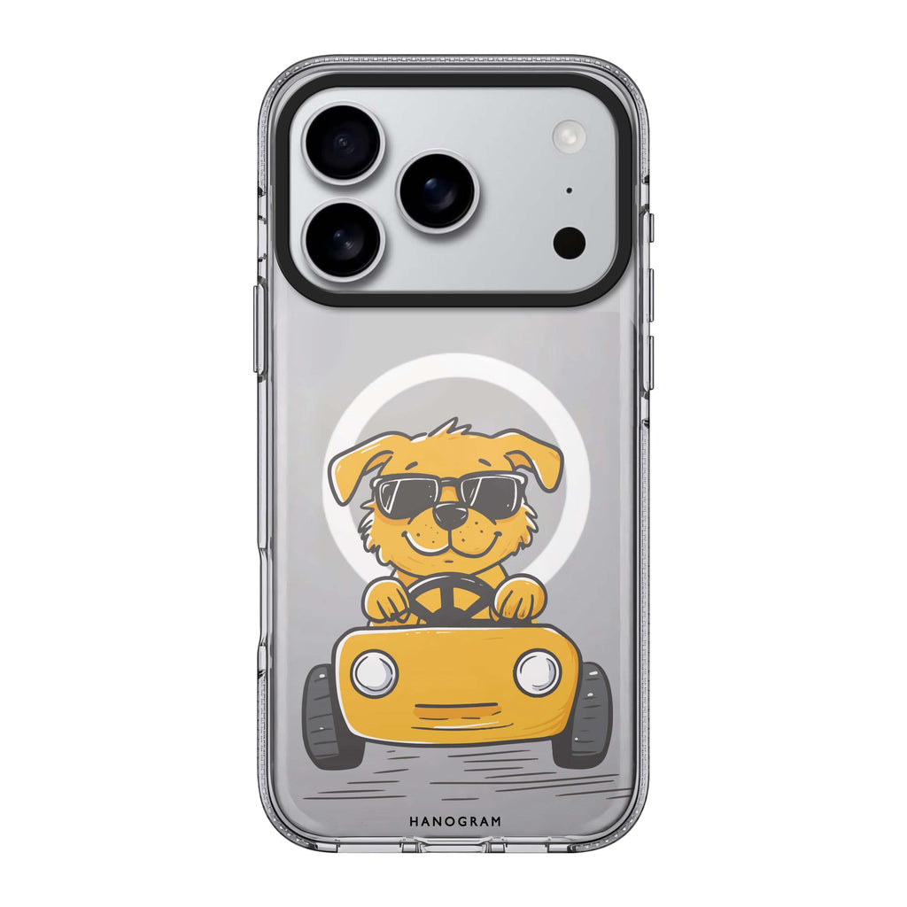 Cool Pup Drive iPhone 17 Pro Max MagSafe 水晶透明保護殼 狗狗圖案設計 圖1