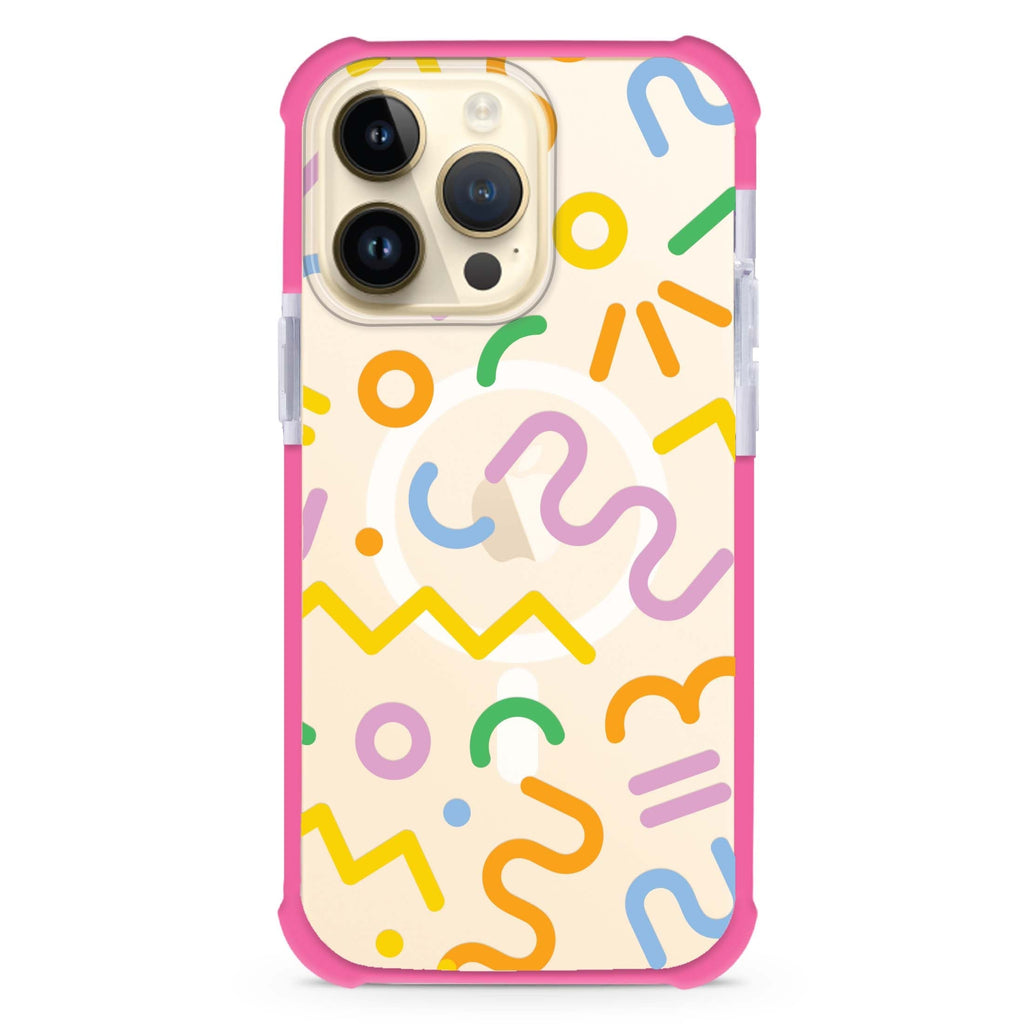 Abstract Doodles iPhone Magsafe 兼容超強防摔保護殼