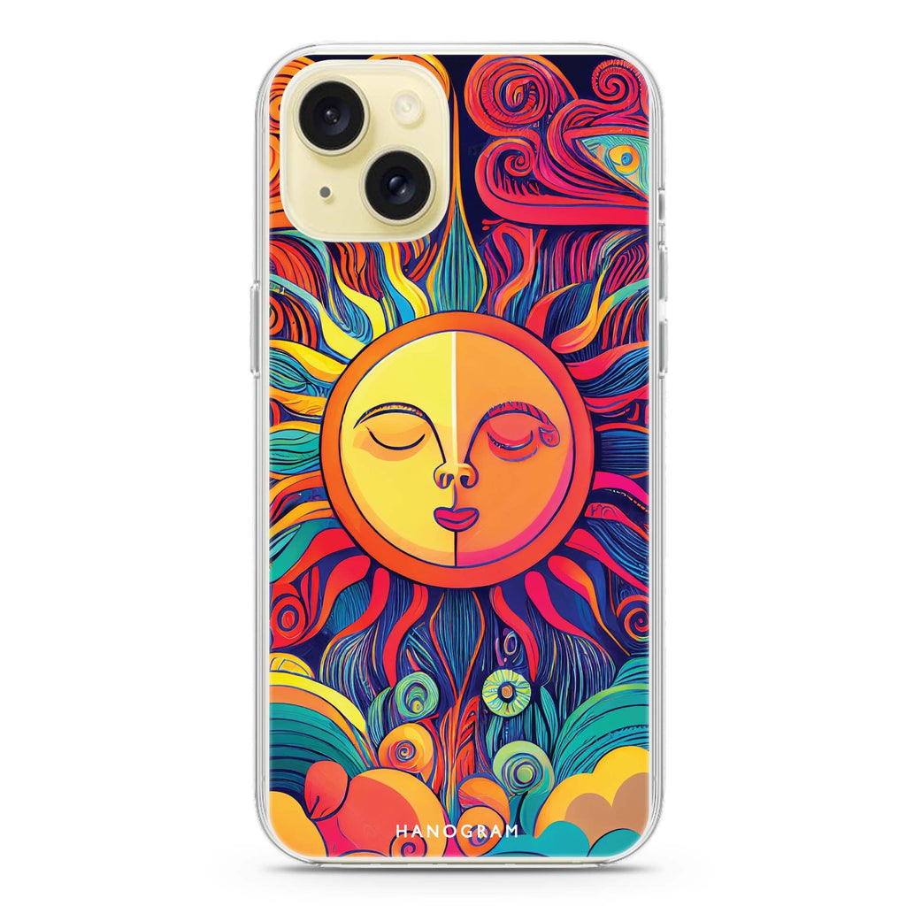 Magic Sun Face iPhone 15 Plus Magsafe 兼容水晶透明保護殼