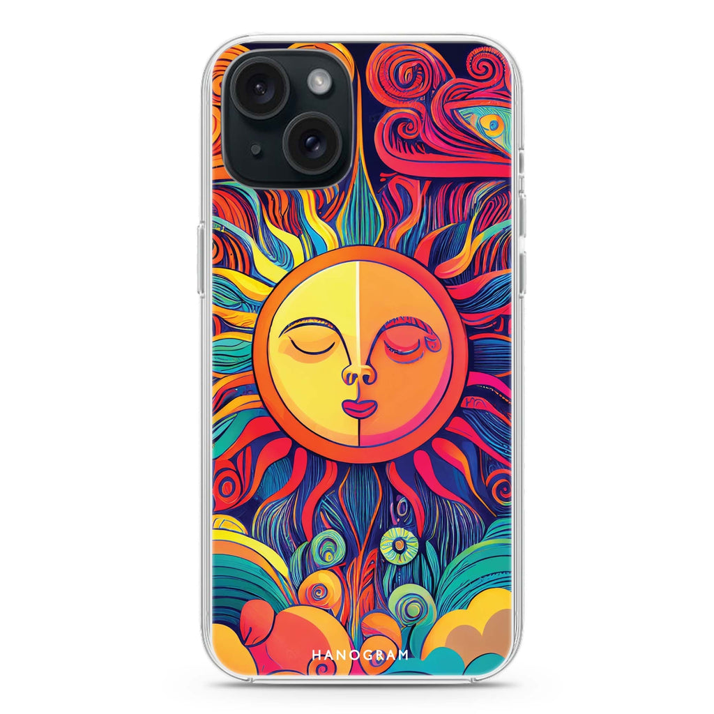 Magic Sun Face iPhone 15 水晶透明保護殼