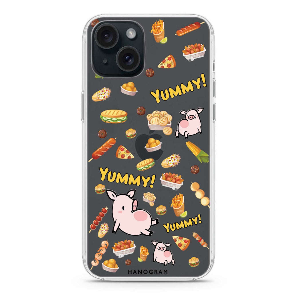 Yummy Piggy iPhone 15 水晶透明保護殼