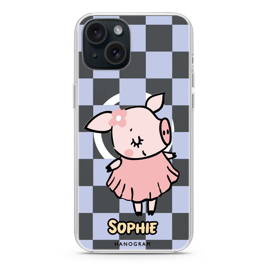 Pretty Pig iPhone 15 Magsafe 兼容水晶透明保護殼