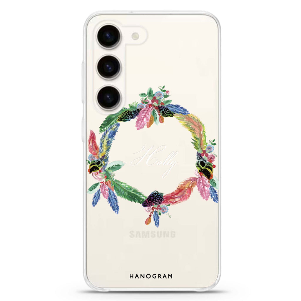 Watercolour Feather Samsung Galaxy 水晶透明保護殼