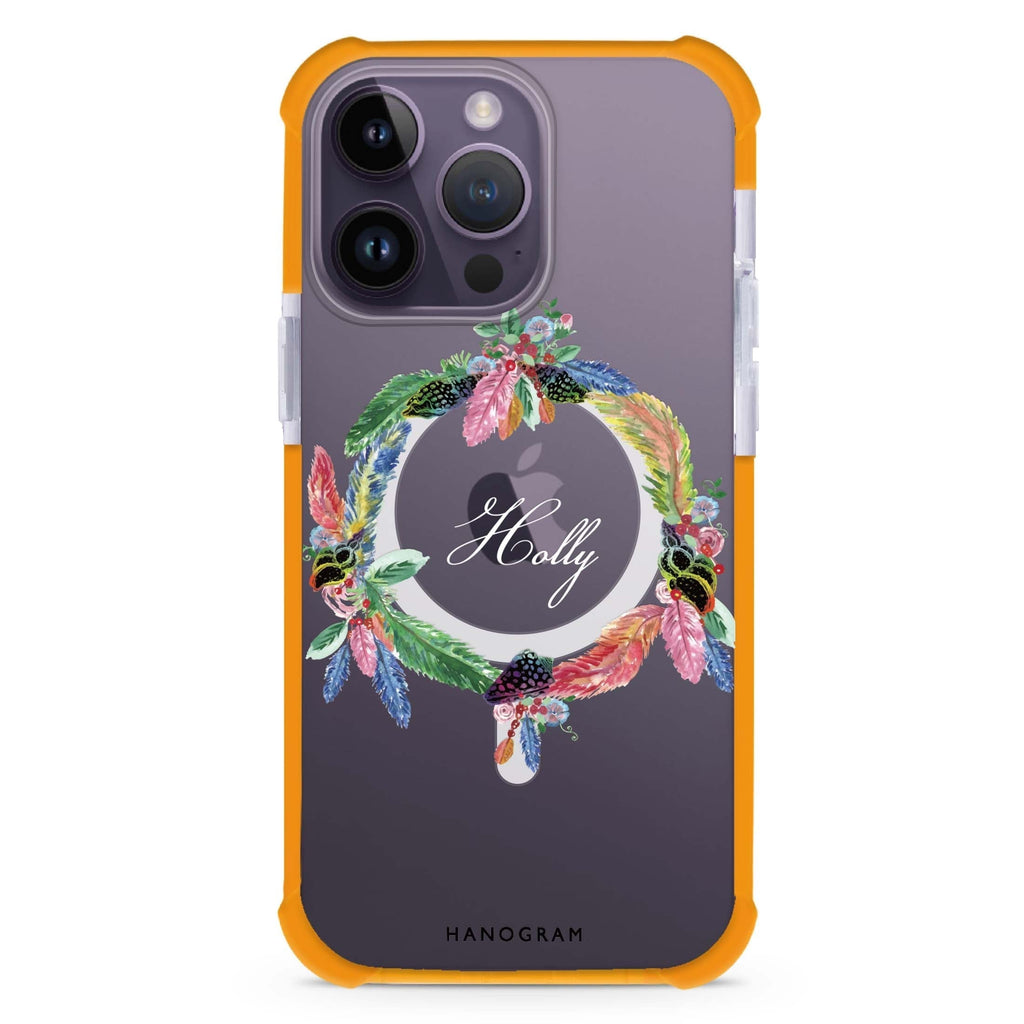 Watercolour Feather iPhone Magsafe 兼容超強防摔保護殼