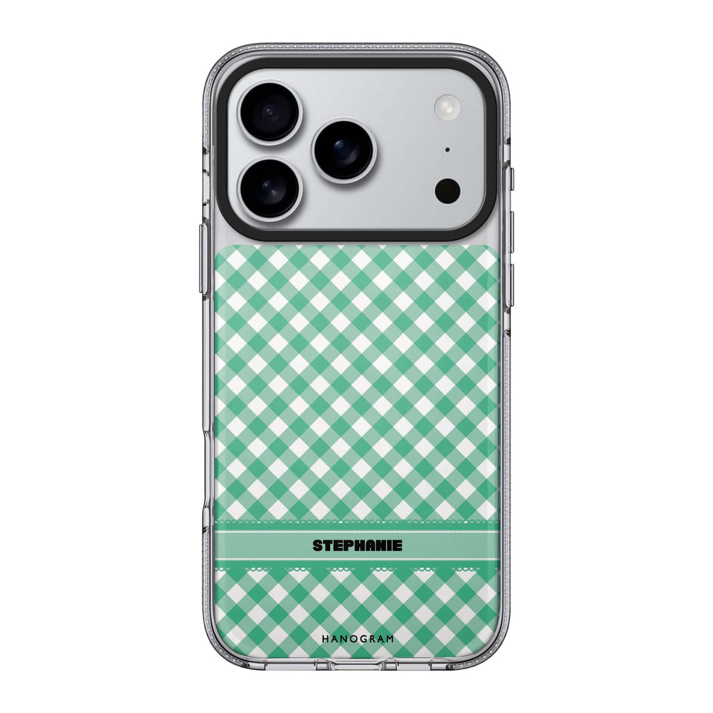 Lovely Green iPhone 17 Pro Max MagSafe 水晶透明保護殼 插畫圖案設計 可自訂名字及字色 圖1