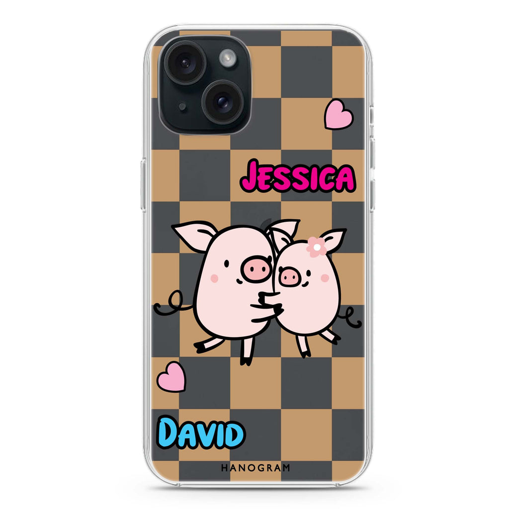 Love Pig iPhone 15 水晶透明保護殼