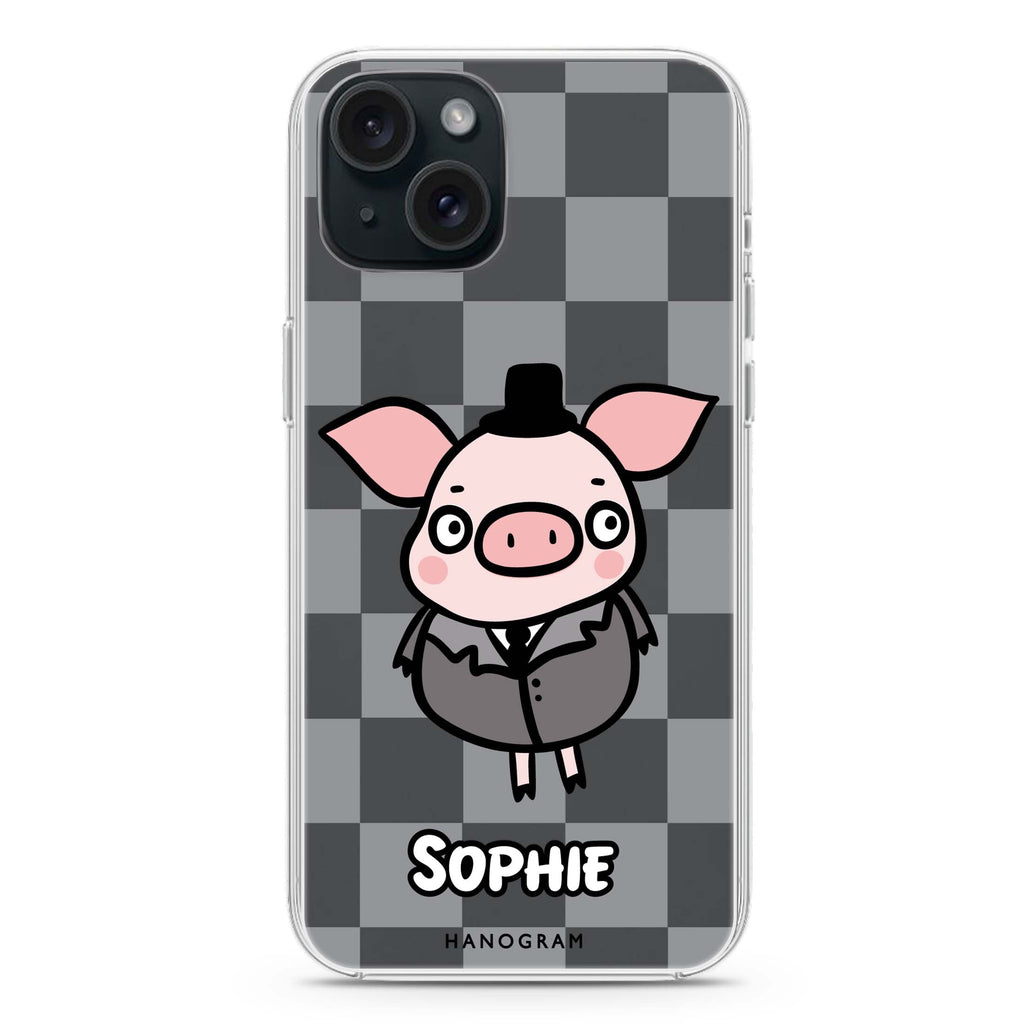 Handsome Pig iPhone 15 plus 水晶透明保護殼