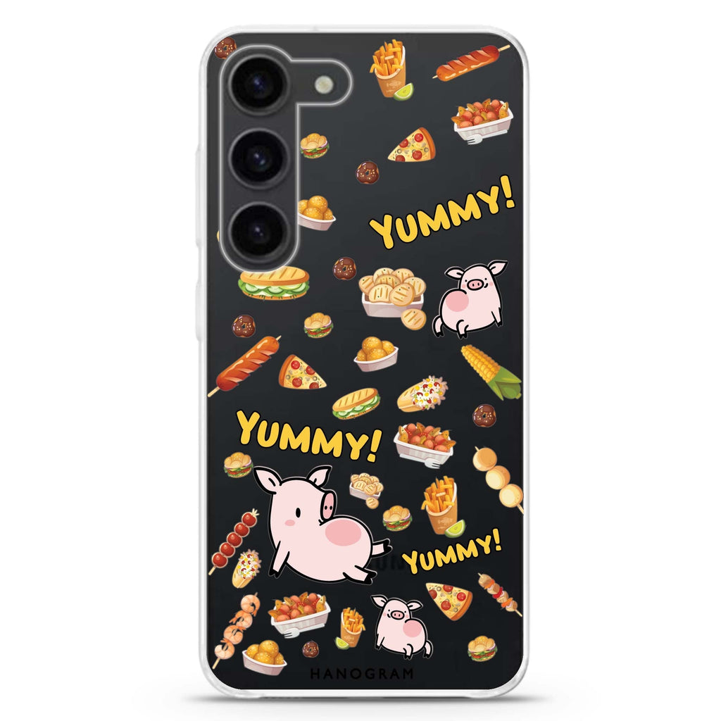 Yummy Piggy Samsung Galaxy 水晶透明保護殼