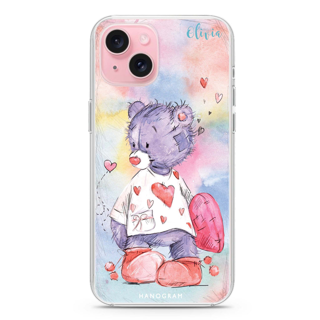 Sweet Bear iPhone 15 Plus Magsafe 兼容水晶透明保護殼