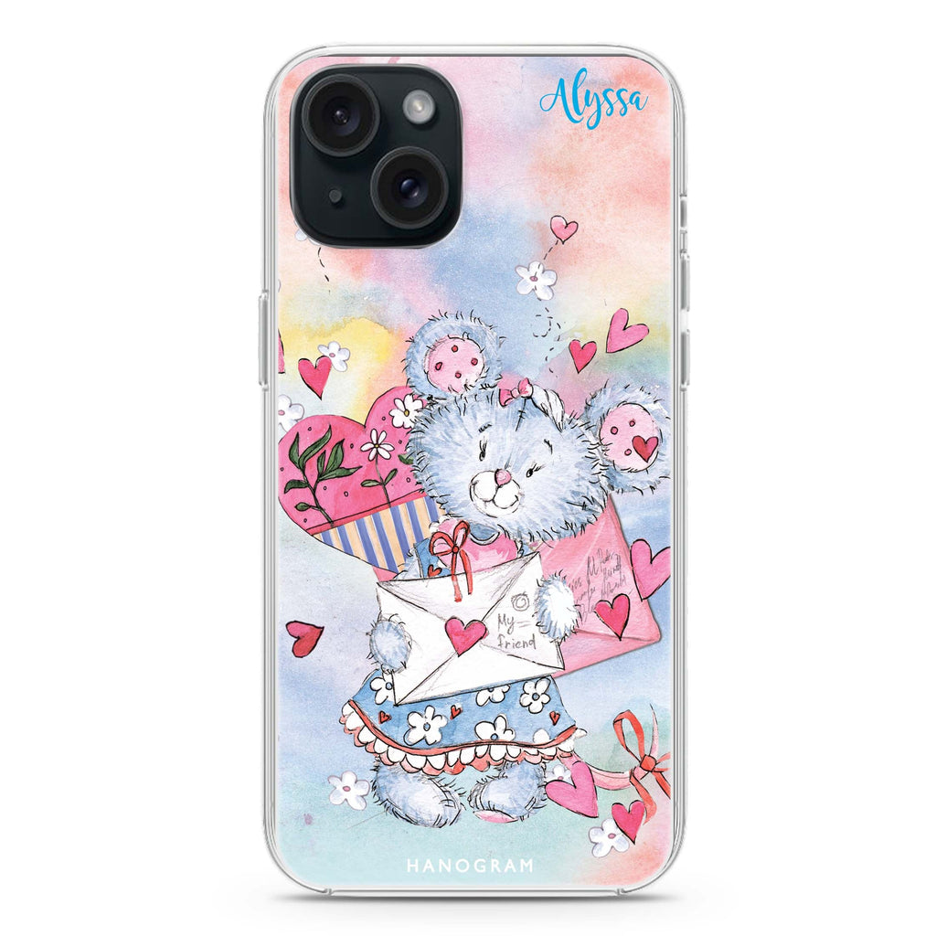 Sweet Bear iPhone 15 Plus Magsafe 兼容水晶透明保護殼