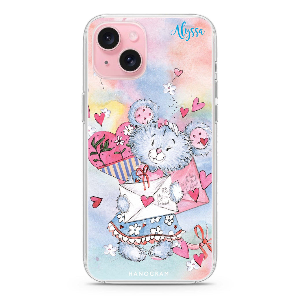 Sweet Bear iPhone 15 Magsafe 兼容水晶透明保護殼