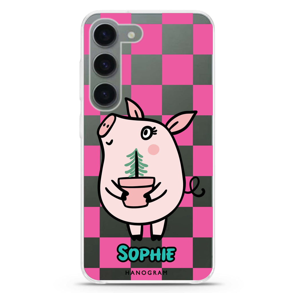 Lovely Pig Samsung Galaxy 水晶透明保護殼