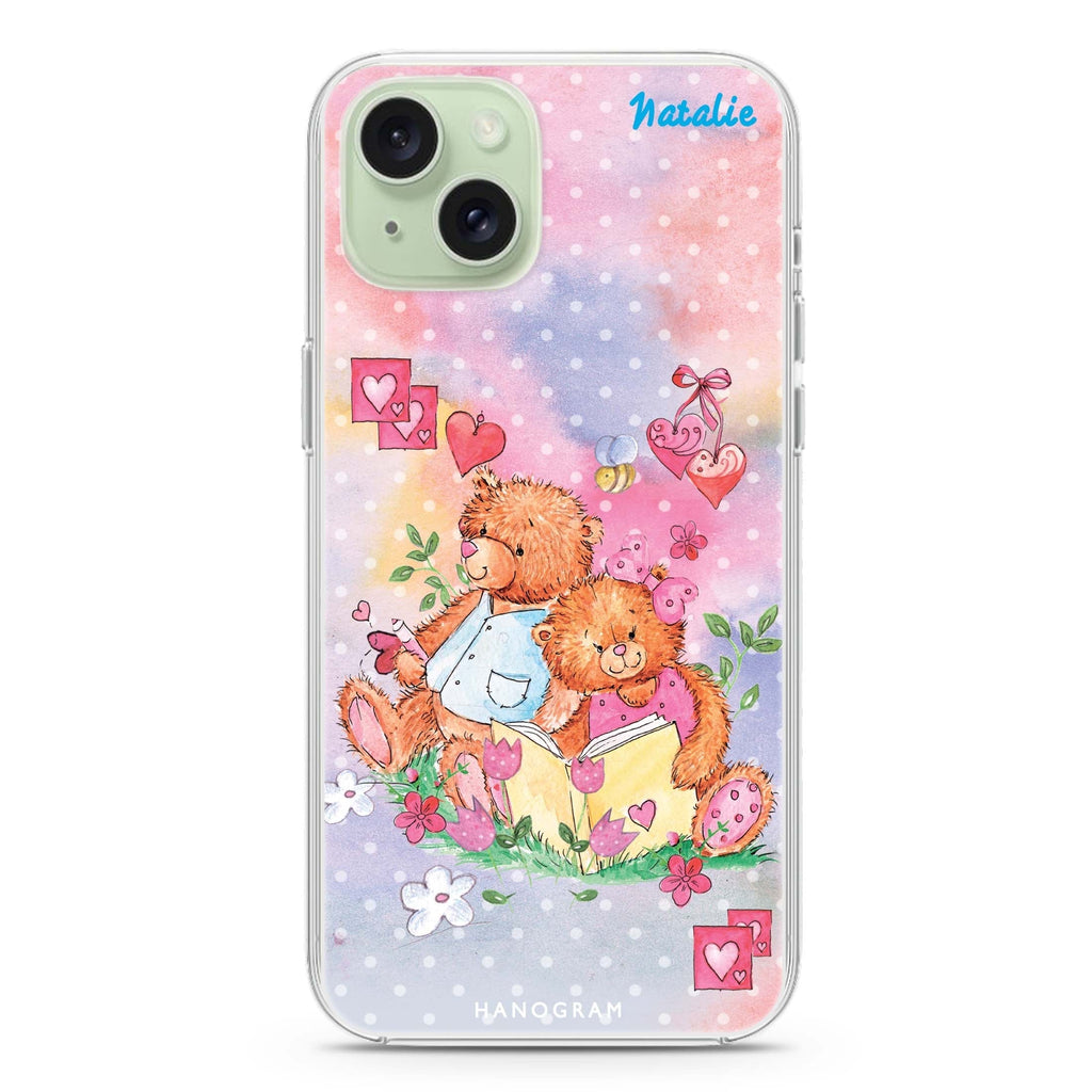 Love Bear iPhone 15 plus 水晶透明保護殼