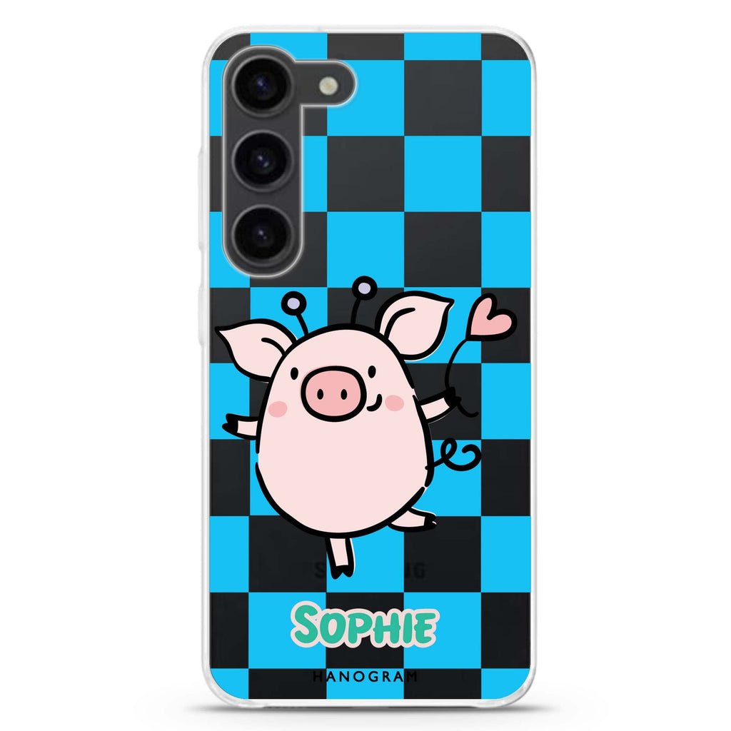Happy Pig Samsung Galaxy 水晶透明保護殼