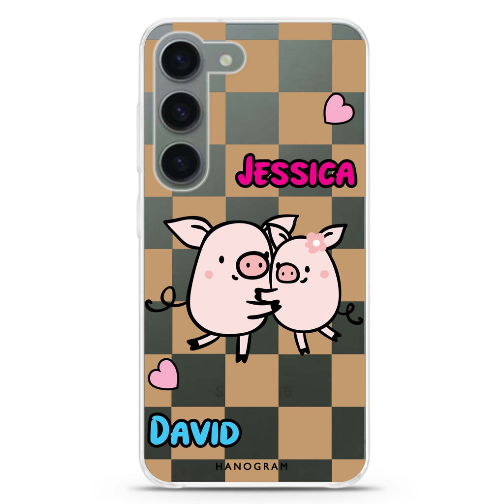 Love Pig Samsung Galaxy 水晶透明保護殼