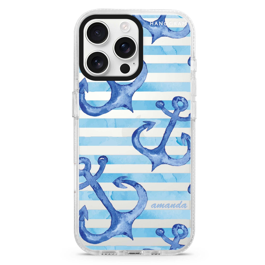 Blue Anchor iPhone 16 Pro & 16 Pro Max Case - Personalized and Stylish Protection