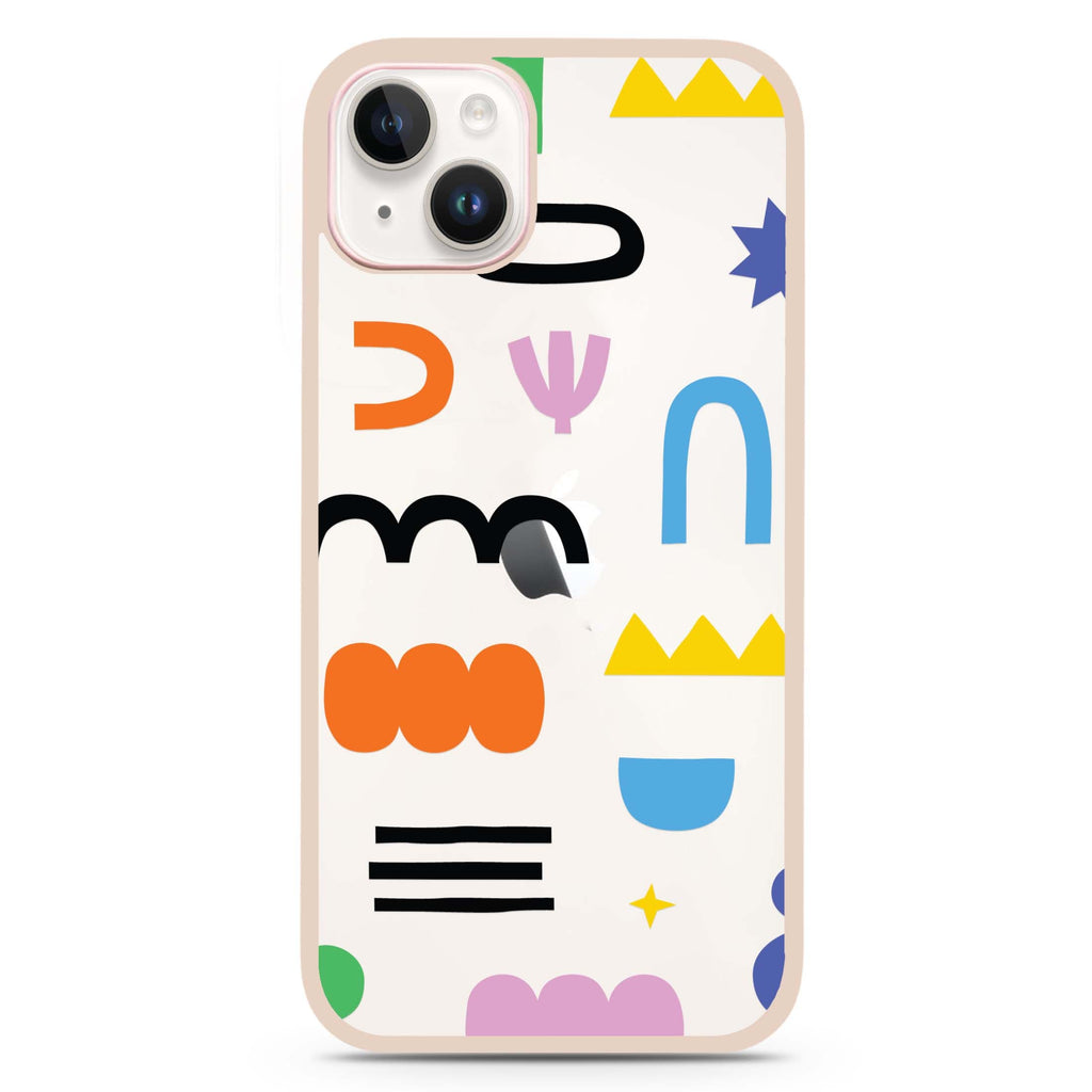 Abstract Doodles Pattern iPhone 15 Plus 防衝擊保護殼