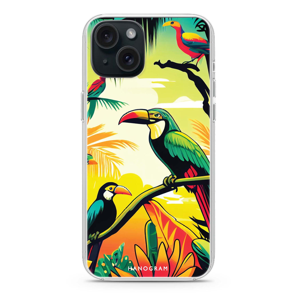 Tropical birds iPhone 15 水晶透明保護殼