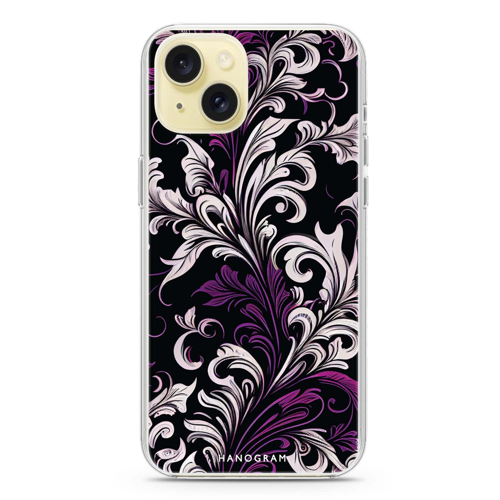 Floral iPhone 15 Plus Magsafe 兼容水晶透明保護殼