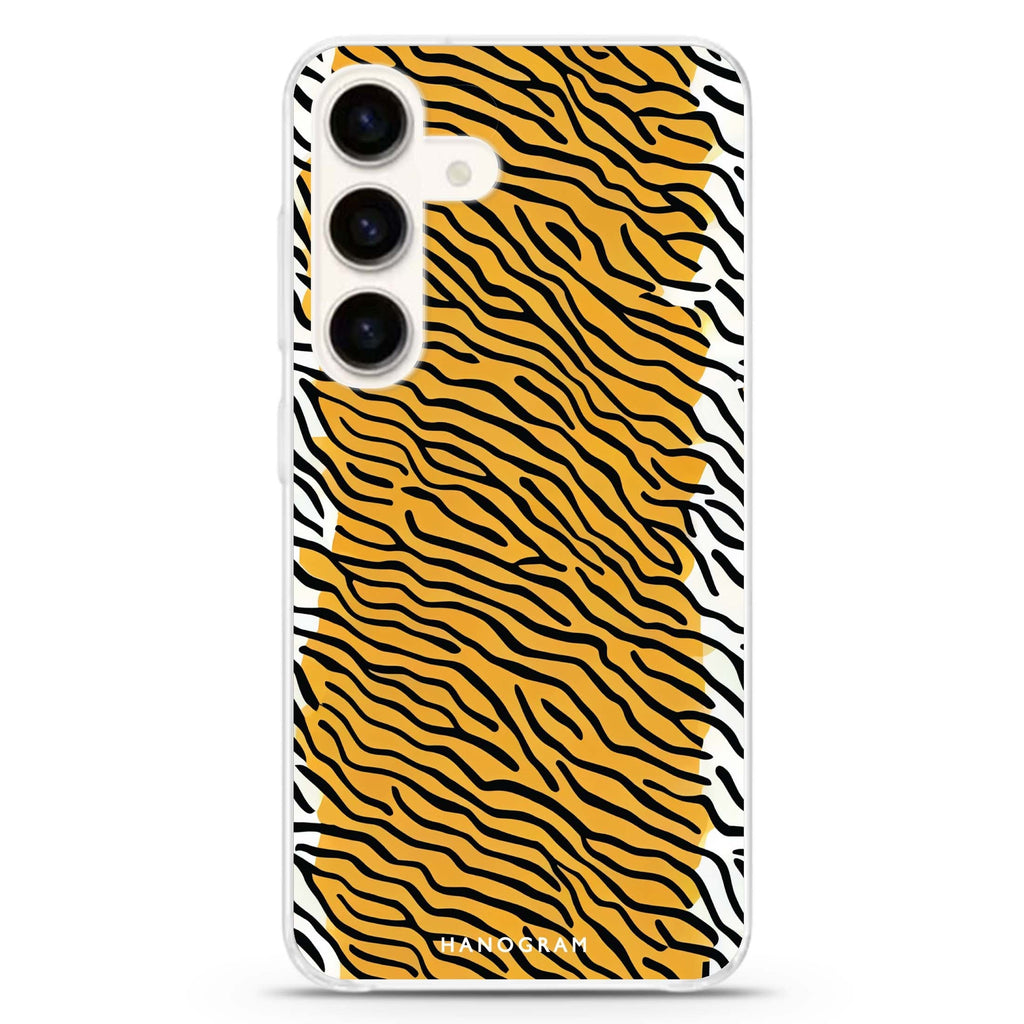 Leopard print Samsung Galaxy S26/S25/S24 水晶透明保護殼正面展示