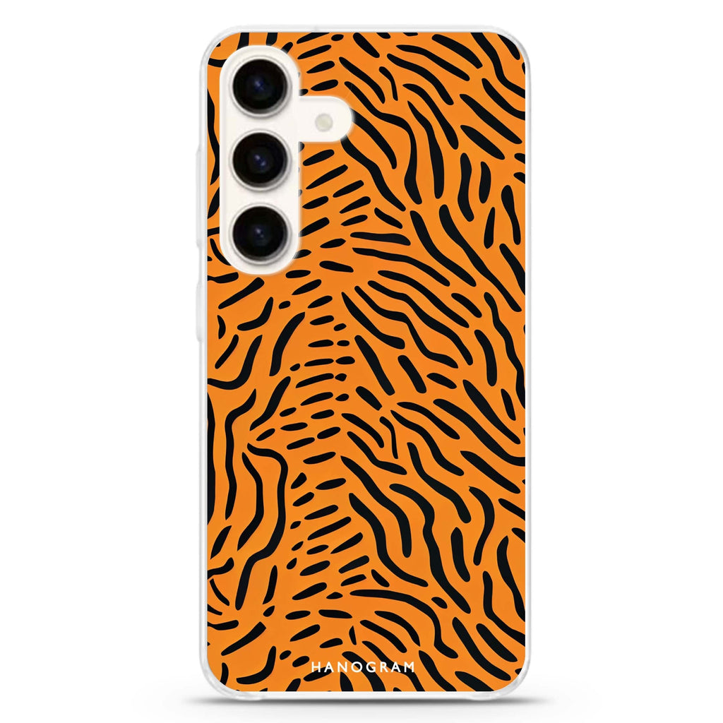Leopard print Samsung Galaxy S26/S25/S24 水晶透明保護殼正面展示