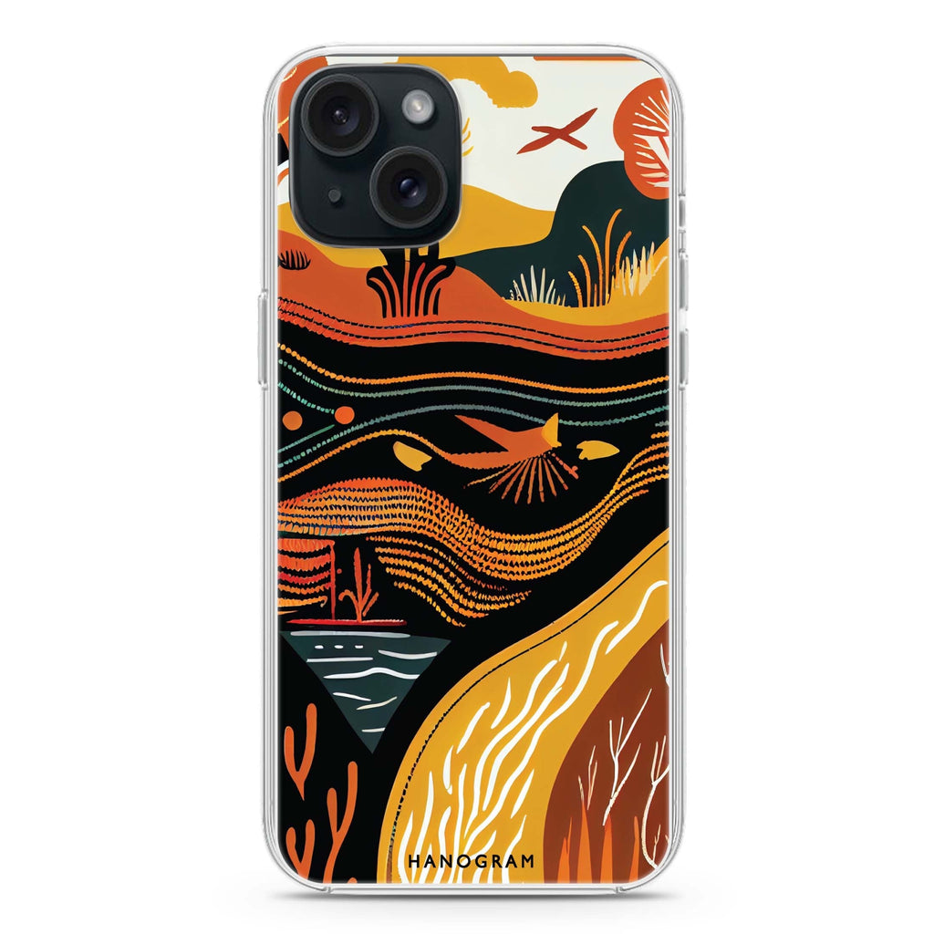 Abstract painting iPhone 15 Magsafe 兼容水晶透明保護殼