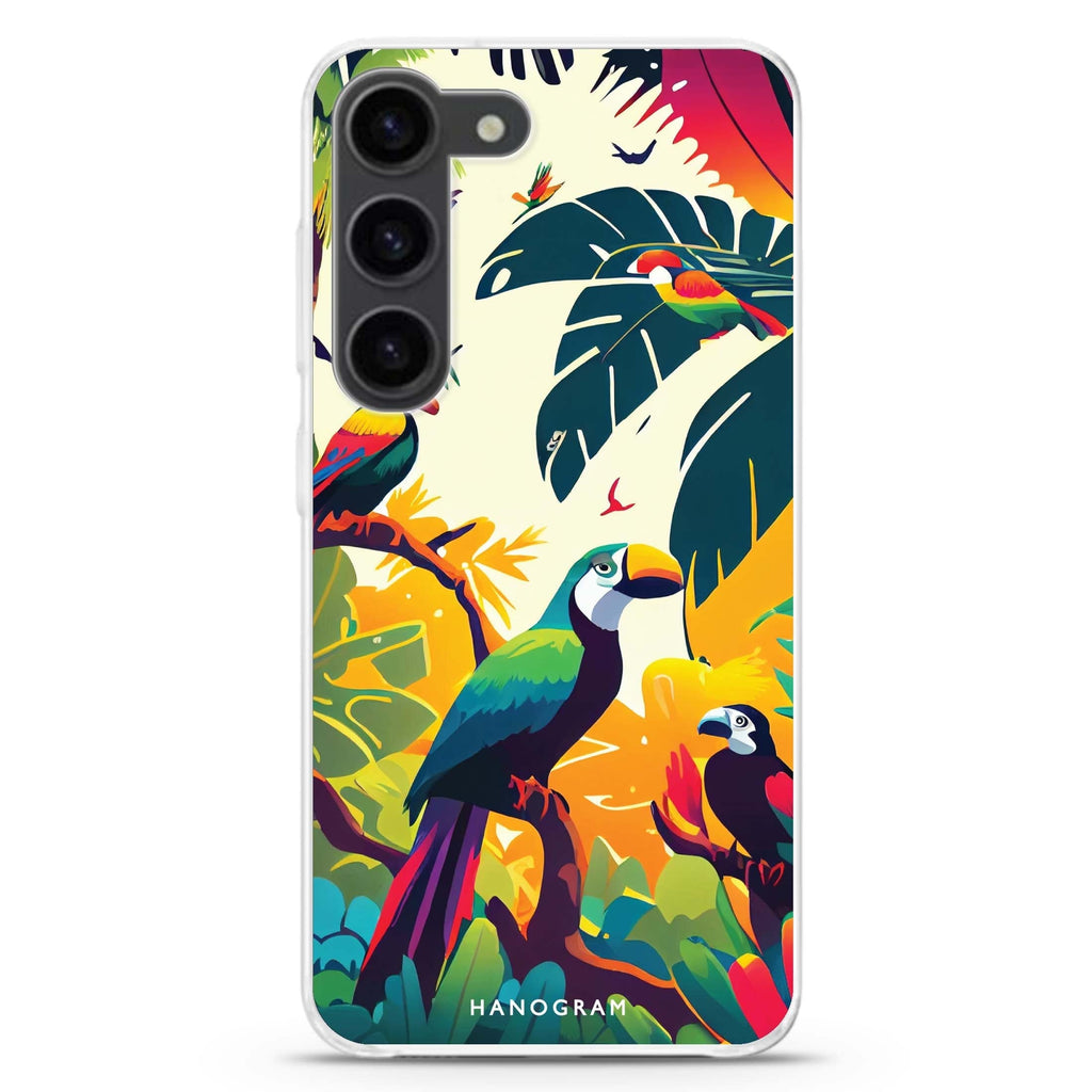 Tropical birds Samsung Galaxy 水晶透明保護殼