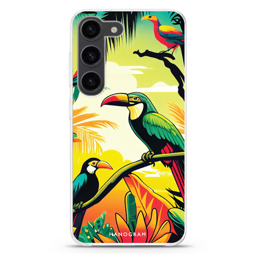 Tropical birds Samsung Galaxy 水晶透明保護殼