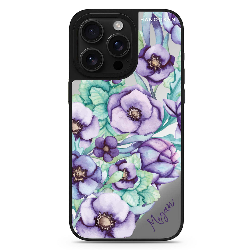 Purple Floral II 鏡面手機殼