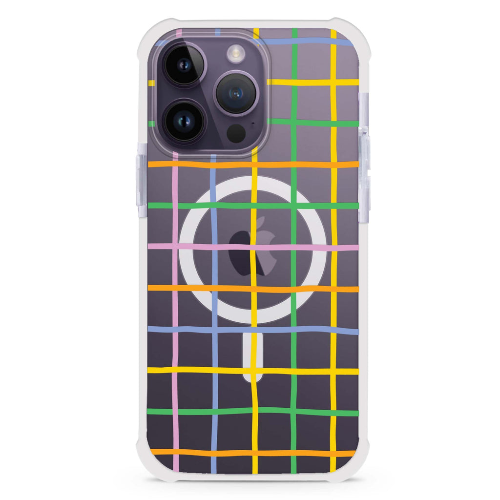 Abstract Doodles Pattern iPhone Magsafe 兼容超強防摔保護殼