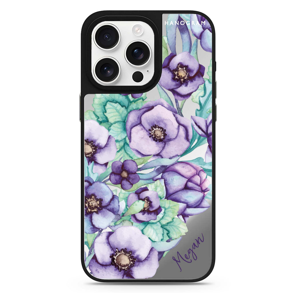Purple Floral II 鏡面手機殼