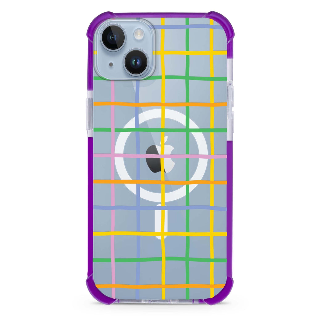 Abstract Doodles Pattern iPhone 15 Plus Magsafe 兼容超強防摔保護殼