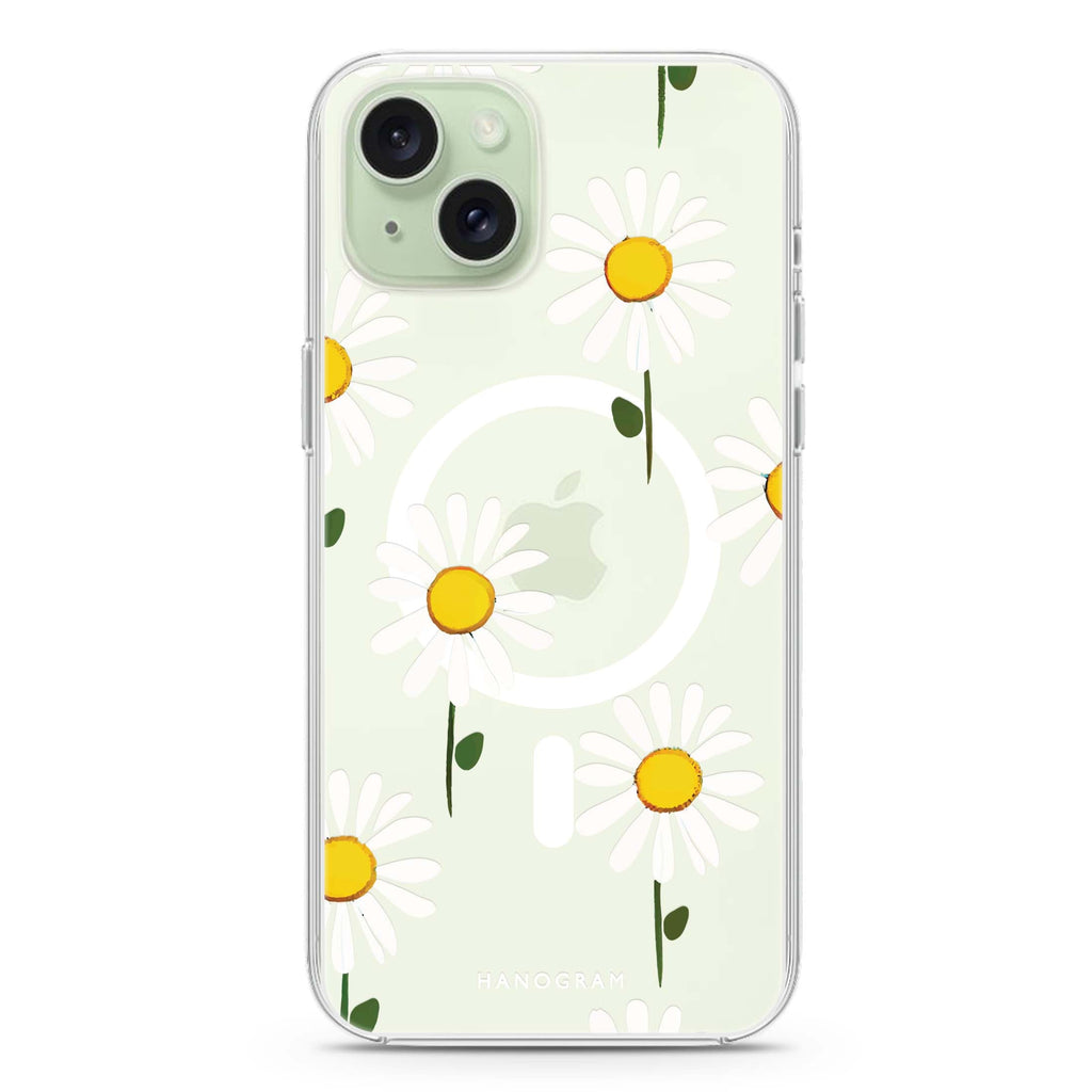 Little Flowers iPhone 15 Magsafe 兼容水晶透明保護殼