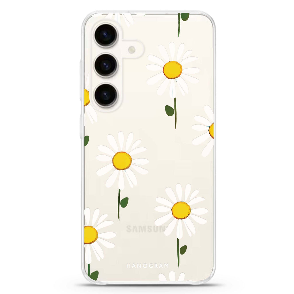 Little Flowers Samsung Galaxy S26/S25/S24 水晶透明保護殼正面展示