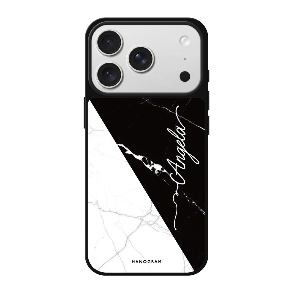 Black And White Marble 鏡面手機殼