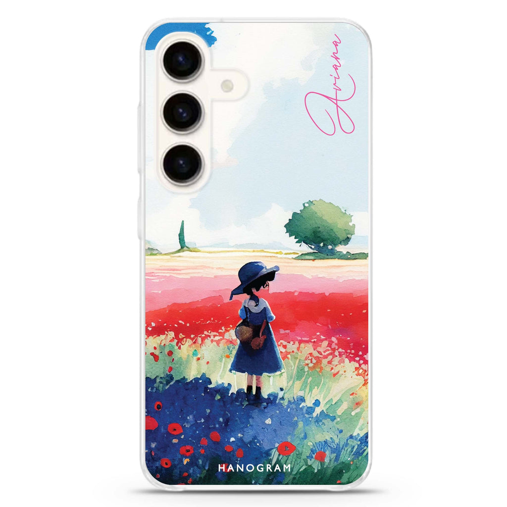 A Little Girl Samsung Galaxy S26/S25/S24 可加名字水晶透明保護殼正面展示