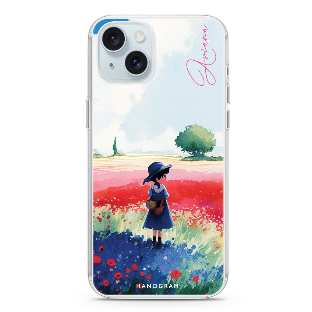 A Little Girl iPhone 15 Plus Magsafe 兼容水晶透明保護殼