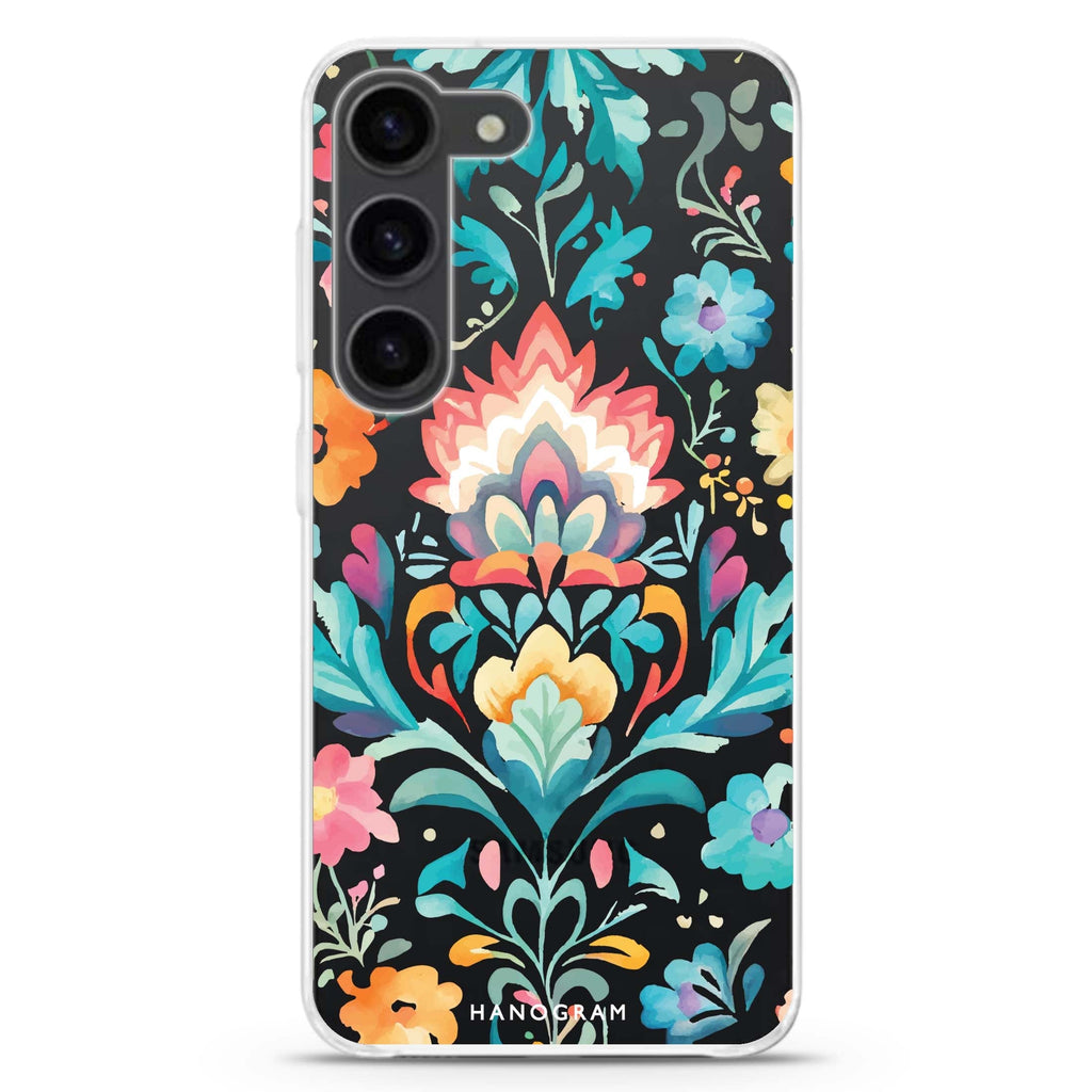 Watercolor Floral Samsung Galaxy 水晶透明保護殼