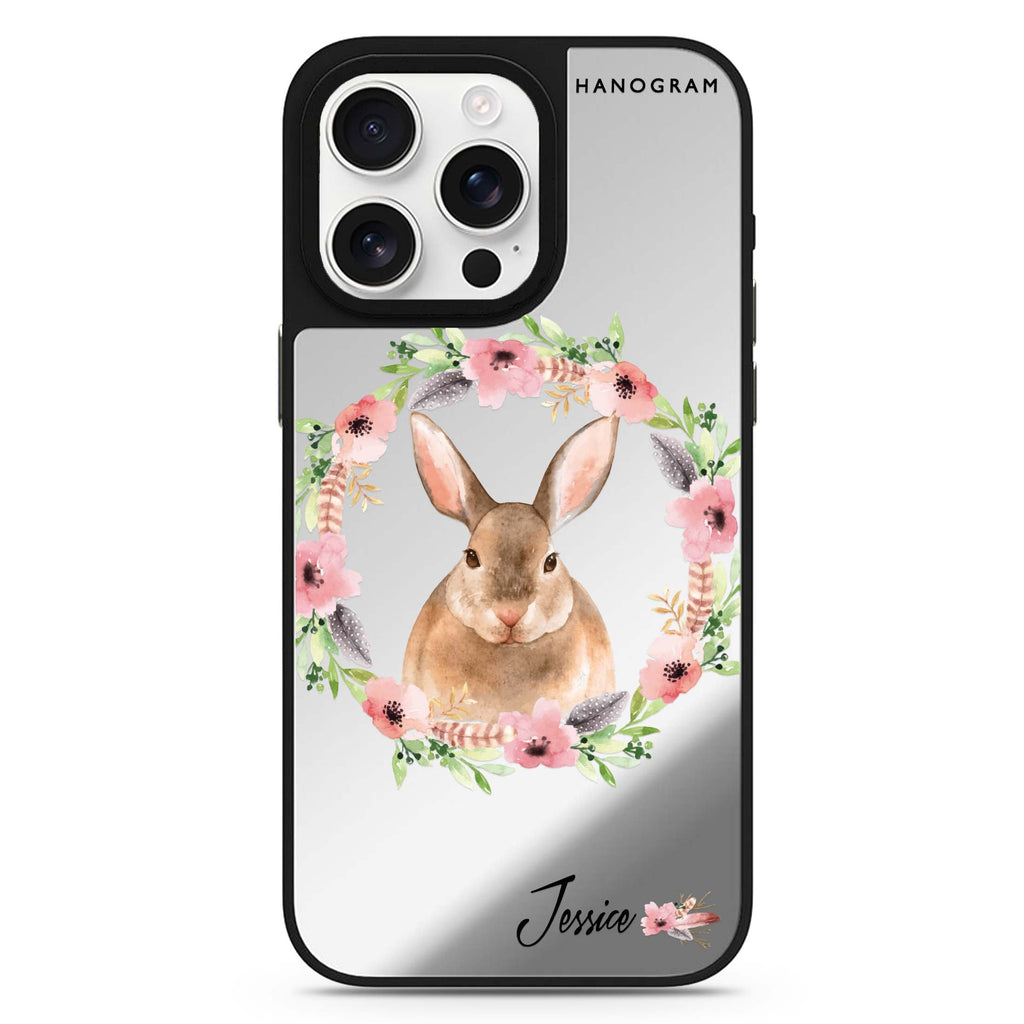 Floral Rabbit 鏡面手機殼