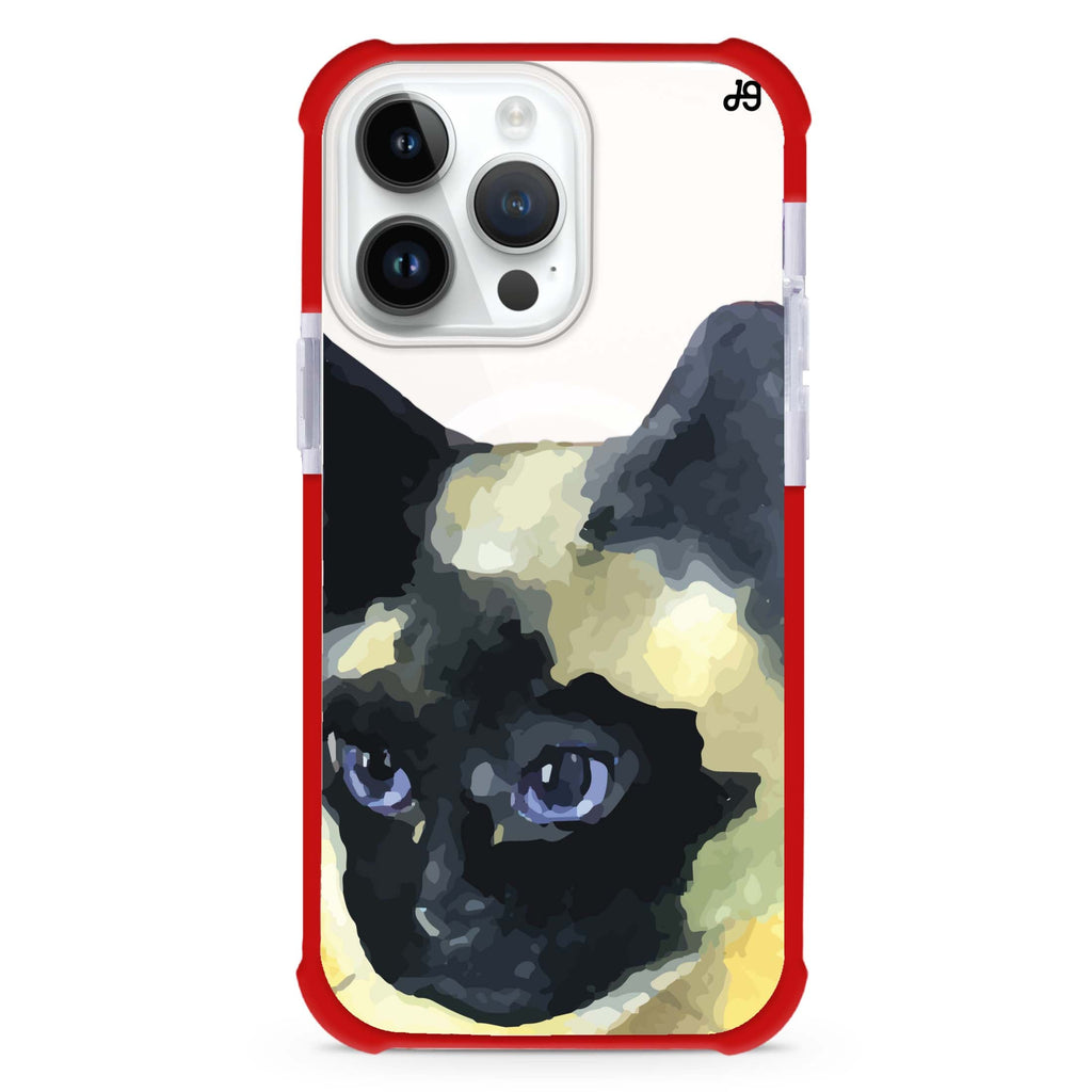 Watercolour Cat iPhone Magsafe 兼容超強防摔保護殼