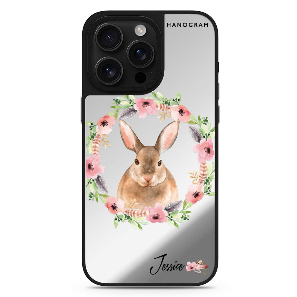 Floral Rabbit 鏡面手機殼