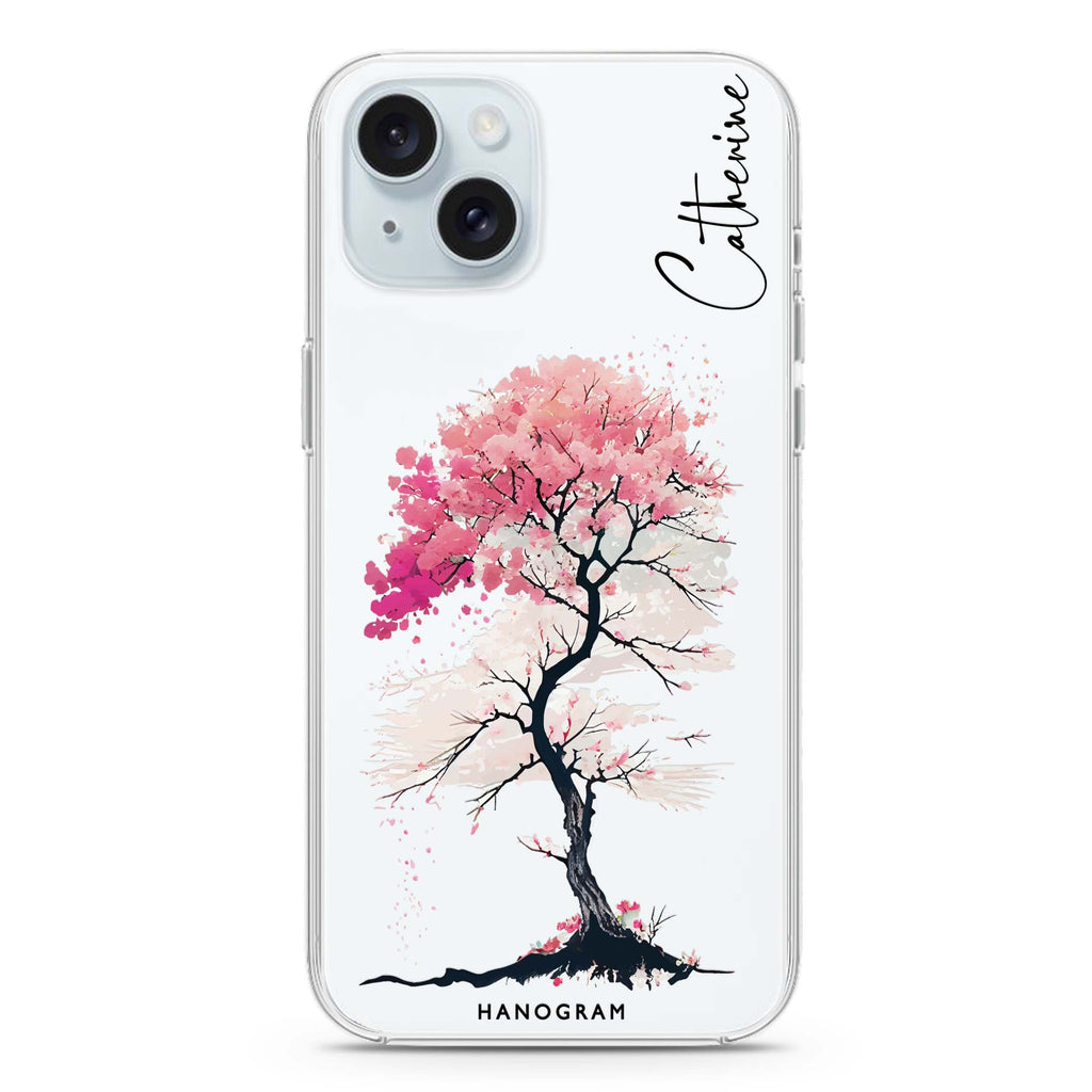 A Cherry tree iPhone 15 plus 水晶透明保護殼